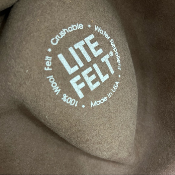 Vintage Broner Outback Crushable 100% Wool Brown Hat  SIZE Medium 8” - Picture 8 of 9